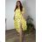 Elegantes Hemd Langarm Damen Kleid (S / M ONE SIZE) ITALIAN FASHION IMWY21734  žlutá