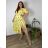 Elegantes Hemd Langarm Damen Kleid (S / M ONE SIZE) ITALIAN FASHION IMWY21734  žlutá