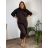 Kurzärmliges Sommer-Freizeitkleid für Damen (S/M/L EINHEITSGRÖSSE) ITALIAN FASHION IMWGB25022  grau