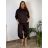 Kurzärmliges Sommer-Freizeitkleid für Damen (S/M/L EINHEITSGRÖSSE) ITALIAN FASHION IMWGB25022  grau