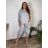 Kurzärmliges Sommer-Freizeitkleid für Damen (S/M/L EINHEITSGRÖSSE) ITALIAN FASHION IMWGB25022  grau