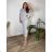 Kurzärmliges Sommer-Freizeitkleid für Damen (S/M/L EINHEITSGRÖSSE) ITALIAN FASHION IMWGB25022  grau