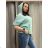 Übergroßer gestrickter Langarmpullover für Damen (S/M EINHEITSGRÖSSE) ITALIAN FASHION IMSN2416125