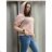 Übergroßer gestrickter Langarmpullover für Damen (S/M EINHEITSGRÖSSE) ITALIAN FASHION IMSN2416125