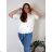 Übergroßer gestrickter Langarmpullover für Damen (S/M EINHEITSGRÖSSE) ITALIAN FASHION IMSN2416125