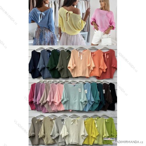 Langes Chiffon-Kurzarmkleid für Damen (S/M ONE SIZE) ITALIAN FASHION IMWGS231048