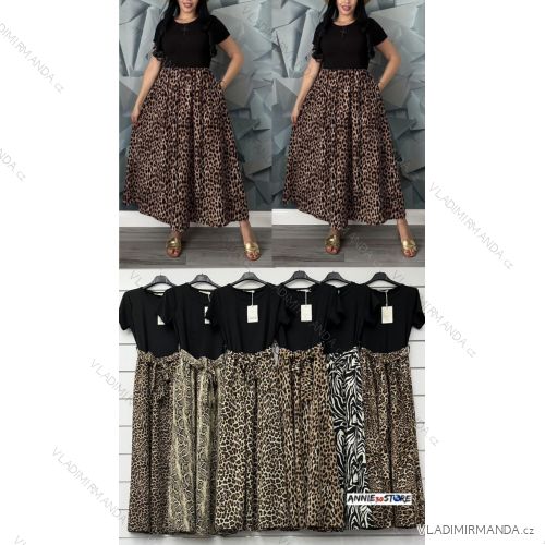 Kurzärmliges Sommer-Freizeitkleid für Damen (S/M/L EINHEITSGRÖSSE) ITALIAN FASHION IMWGB25022