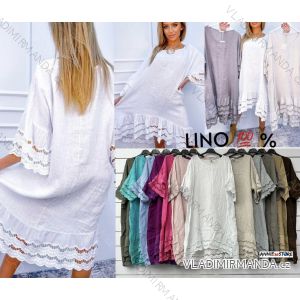 Kurzärmliges Sommer-Freizeitkleid für Damen (S/M/L EINHEITSGRÖSSE) ITALIAN FASHION IMWGB25022