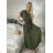 Shirt verlängert 3/4 Langarm Damen (L/XL/2XL ONE SIZE) ITALIAN FASHION IM423025 S / M žlutá