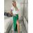 Lange Sommerhose für Damen mit Gürtel (Einheitsgröße S/M) ITALIAN FASHION IMD24080 S / M / L grün