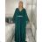 Langes elegantes Kurzarmkleid für Damen (S/M/L EINHEITSGRÖSSE) ITALIAN FASHION IMPSH2550410 M / L Wein