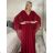Langes elegantes Kurzarmkleid für Damen (S/M/L EINHEITSGRÖSSE) ITALIAN FASHION IMPSH2550410 M / L Wein
