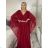Langes elegantes Kurzarmkleid für Damen (S/M/L EINHEITSGRÖSSE) ITALIAN FASHION IMPSH2550410 M / L Wein