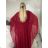 Langes elegantes Kurzarmkleid für Damen (S/M/L EINHEITSGRÖSSE) ITALIAN FASHION IMPSH2550410 M / L Wein