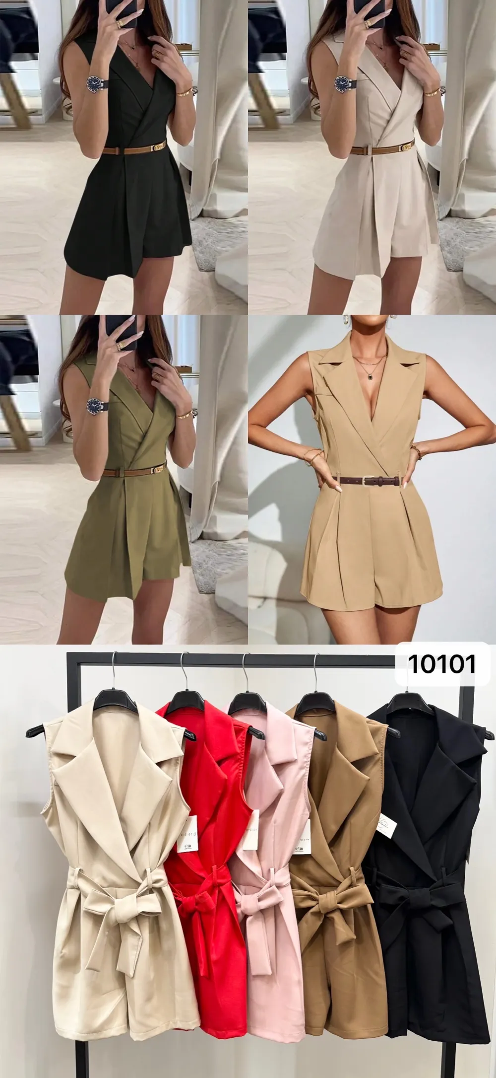 Damen-Langarm-Lederjacke (Einheitsgröße S/M) ITALIAN FASHION IMPOC23E55302