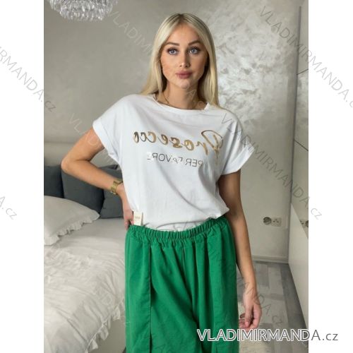 Damen-Kurzarm-Oversize-T-Shirt (L/XL EINHEITSGRÖSSE) ITALIAN FASHION IMD23807