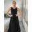Leicht gestrickter Langapullover für Damen (L/XL EINHEITSGRÖSSE) ITALIAN FASHION IM723GALA S / M / L schwarz