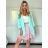 Elegantes Hemd Langarm Damen Kleid (S / M ONE SIZE) ITALIAN FASHION IMWY21734 -   weiß -   S / M