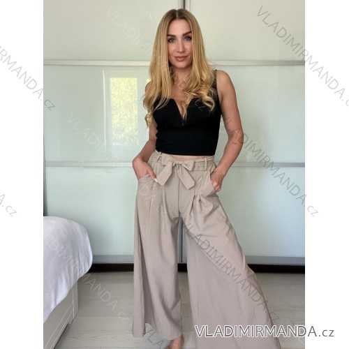 Kalhoty elegantní s páskem dámské (S/M/L ONE SIZE) ITALSKá MóDA IMSM25DEVONE -   braun
 -   S / M / L