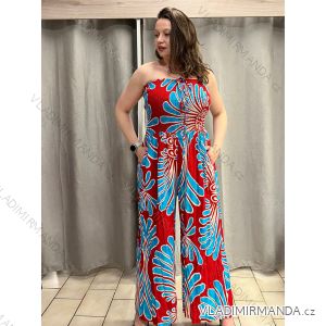 Langer Overall mit Anhänger 3/4 Langarm Damen Übergröße (50-58) ITALIAN FASHION IMWEC24016