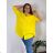 Damen Langarm Hoodie Kleid (S / M ONE SIZE) ITALIAN FASHION IMWA216095 50/52/54 žlutá