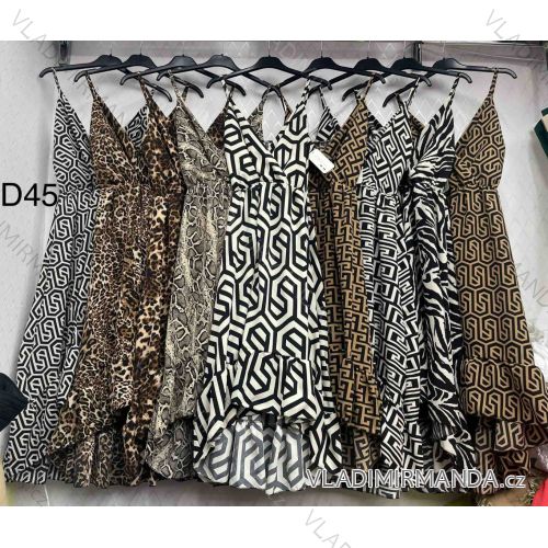 Kurzärmliges Sommer-Freizeitkleid für Damen (S/M/L EINHEITSGRÖSSE) ITALIAN FASHION IMWGB25022