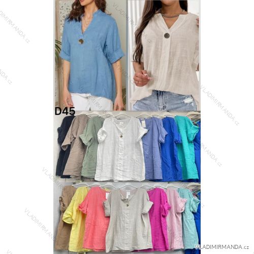 Langes Chiffon-Kurzarmkleid für Damen (S/M ONE SIZE) ITALIAN FASHION IMWGS231048