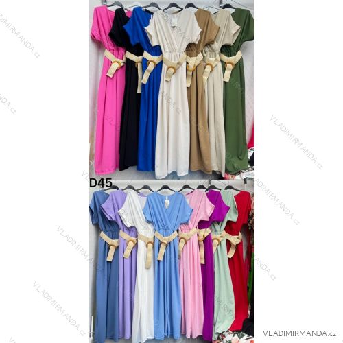 Kurzärmliges Sommer-Freizeitkleid für Damen (S/M/L EINHEITSGRÖSSE) ITALIAN FASHION IMWGB25022