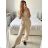 Overal krátký šatový dlouhý rukáv dámský (S/M ONE SIZE) ITALSKÁ MÓDA IMWE23724 -   beige -   S / M