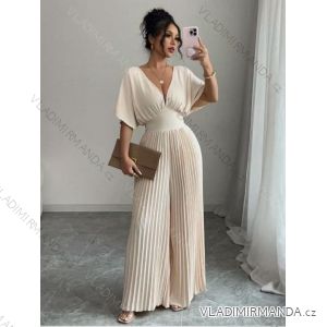 Langer eleganter Kurzarm-Damenoverall (XS/S/M Einheitsgröße) ITALIAN FASHION IMM25m41737