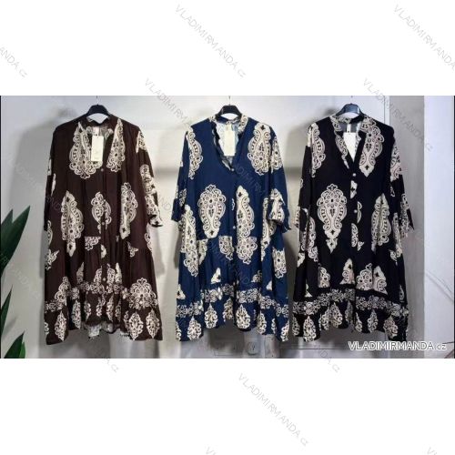 Elegantes langärmliges Kleid mit Gürtel für Damen (Einheitsgröße S/M) ITALIAN FASHION IMM23UN6139