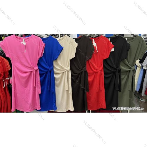 Kurzes lässiges Sommerkleid, kurze Ärmel, Damen (XS/S/M ONE SIZE) ITALIAN FASHION IMM25m21719