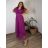 Kleid Lang Elegant Party Kurzarm Damen Übergröße (2XL-4XL) ITALIAN FASHION IMPSH233589V schwarz 50/52