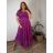 Kleid Lang Elegant Party Kurzarm Damen Übergröße (2XL-4XL) ITALIAN FASHION IMPSH233589V schwarz 50/52