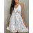 Kurzärmliges Sommer-Freizeitkleid für Damen (S/M/L EINHEITSGRÖSSE) ITALIAN FASHION IMWGB25022