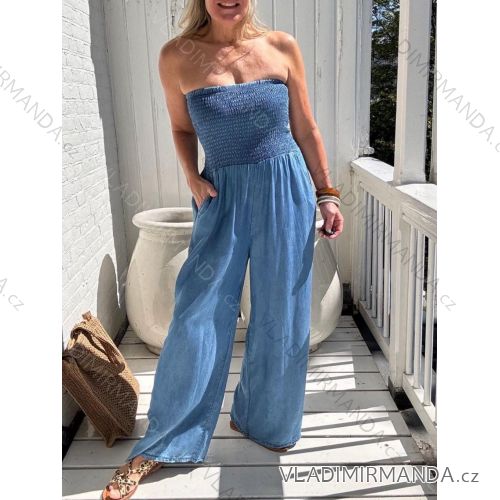 Langer, eleganter, ärmelloser Damen-Overall (Einheitsgröße S/M) ITALIAN FASHION IMWGS231166