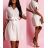 Langes lässiges Kurzarm-Damenkleid, übergroß (42/44/46 Einheitsgröße) ITALIENISCHE MODE IMD2525370