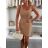 Langes lässiges Kurzarm-Damenkleid, übergroß (42/44/46 Einheitsgröße) ITALIENISCHE MODE IMD2525370