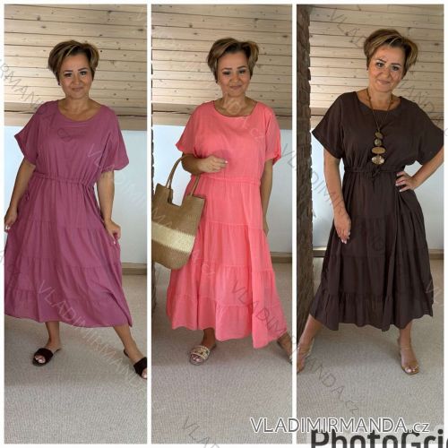 Langer Overall mit Anhänger 3/4 Langarm Damen Übergröße (50-58) ITALIAN FASHION IMWEC24016