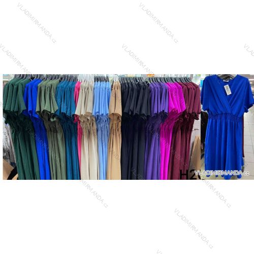 Kurzärmliges Sommer-Freizeitkleid für Damen (S/M/L EINHEITSGRÖSSE) ITALIAN FASHION IMWGB25022