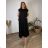 Langes lässiges Kurzarm-Damenkleid, übergroß (42/44/46 Einheitsgröße) ITALIENISCHE MODE IMD2525370