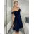 Trägerloses kurzes Partykleid für Damen (Einheitsgröße S/M) ITALIAN FASHION IMPSH23C662 schwarz S/M/L
