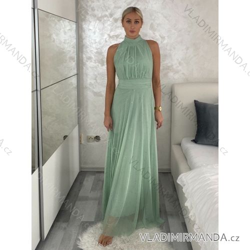 Elegantes glitzerndes ärmelloses Abendkleid für Damen (S/M/L EINHEITSGRÖSSE) ITALIAN FASHION IMPSH2520037