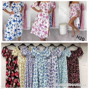 Kurzärmliges Sommer-Freizeitkleid für Damen (S/M/L EINHEITSGRÖSSE) ITALIAN FASHION IMWGB25022