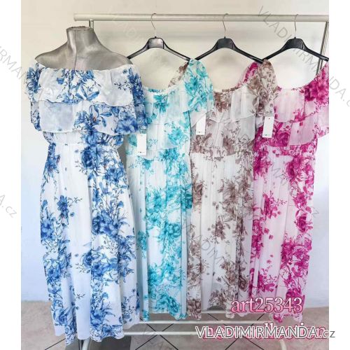 Kurzärmliges Sommer-Freizeitkleid für Damen (S/M/L EINHEITSGRÖSSE) ITALIAN FASHION IMWGB25022