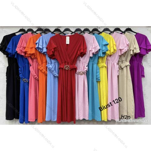 Kurzarm-Sommerkleid für Damen mit Gürtel (S/M/L Einheitsgröße) ITALIAN FASHION IMWHA251242