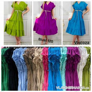 Kurzärmliges Sommer-Freizeitkleid für Damen (S/M/L EINHEITSGRÖSSE) ITALIAN FASHION IMWGB25022