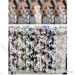Langes Sommerkleid Carmen ärmellos Damen (XS/S/M Einheitsgröße) ITALIAN FASHION MWB251245