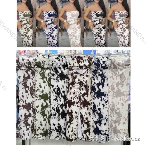 Langes Sommerkleid Carmen ärmellos Damen (XS/S/M Einheitsgröße) ITALIAN FASHION MWB251245