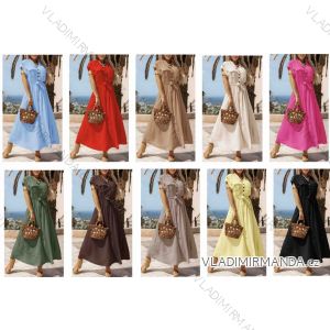 Kurzärmliges Sommer-Freizeitkleid für Damen (S/M/L EINHEITSGRÖSSE) ITALIAN FASHION IMWGB25022